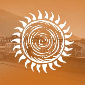orangene Sonne